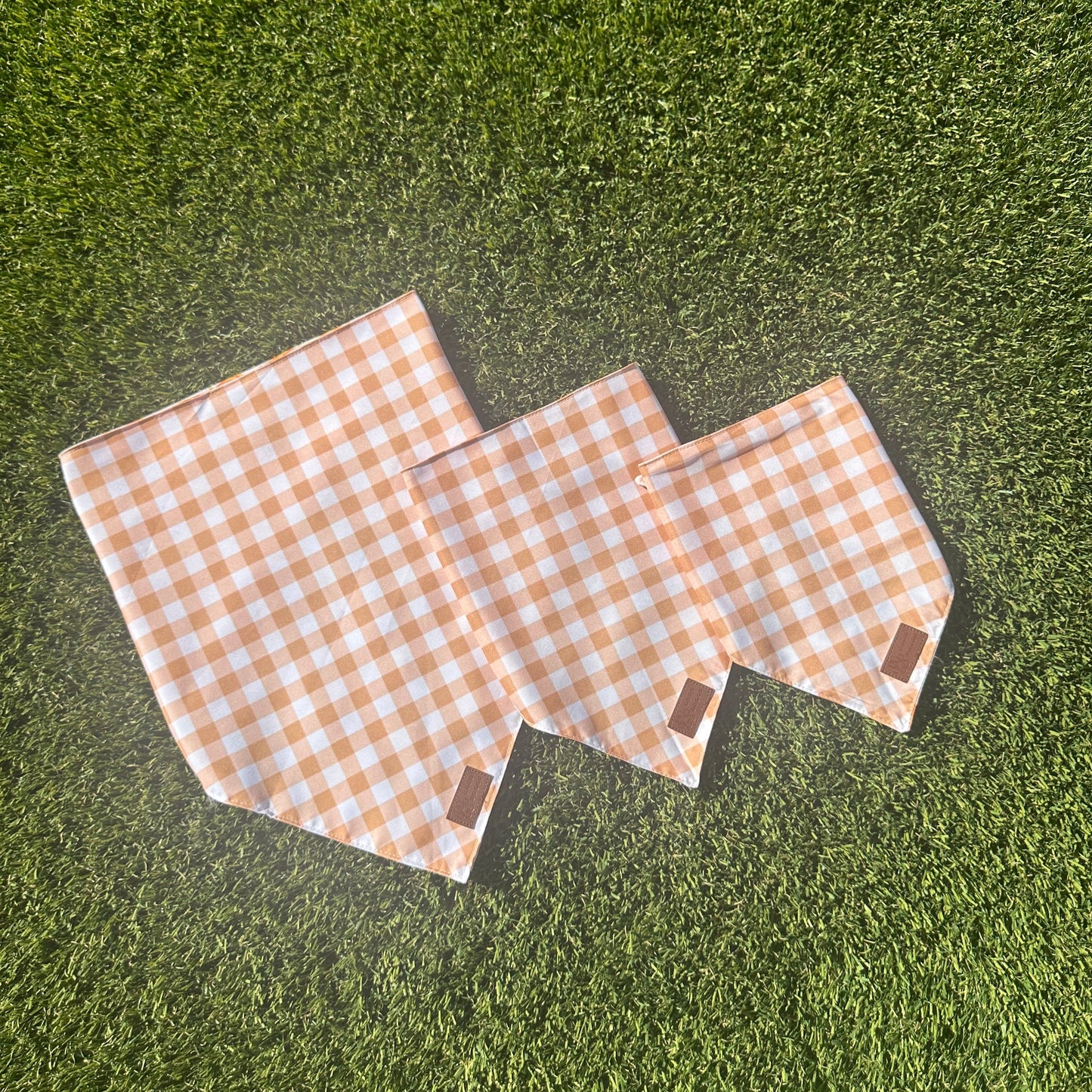 Pumpkin & Plaid Double Sided Dog Bandana